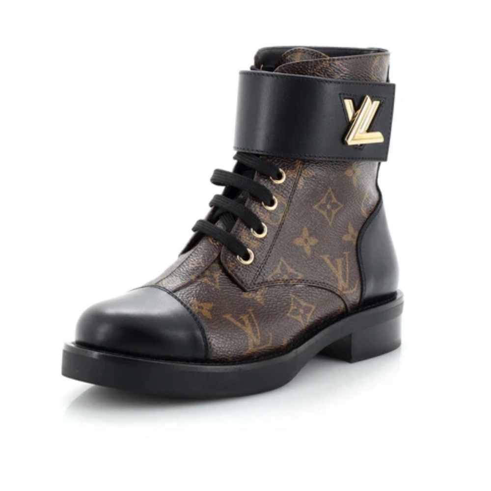 Louis Vuitton Women's Wonderland Flat Ranger Boots Monogram Canvas and Leather